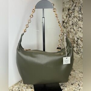 NWT Elegant Olive Green Gorgeous Detachable Adjustable Chain Shoulder Bag